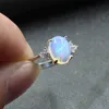 Offre spéciale bague de fiançailles opale pour fille 7 mm * 9 mm bague en argent opale naturelle classique en argent sterling opale bijoux fins cadeau romantique