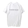 T-shirt pólo Hip Hop Places Faces Refletiva Masculina 19ss Feminina Masculina Verão Casual Algodão Refletiva de Alta Qualidade