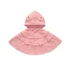 Baby hooded poncho girls prinsessan vindtäta kappor outwear dubbel sjal scarf cape jackor toppar coat kläder kläder c7043