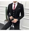 2019 3 pc terno masculino preto marca novo fino ajuste negócios formal wear smoking vestido de casamento de alta qualidade ternos masculinos traje casual homme257u