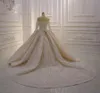 Off Shoulder Ball Gown Wedding Dresses Long Sleeves Lace Appliqued Bridal Dresses Beaded Sequins Plus Size Wedding Gowns robe de mariee