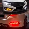 2 sztuk dla Honda Civic 10th 2016 2017 12 V LED Samochodu DRL Dnia Światła do jazdy Tylne zderzak Light Light Tail Light Lampa przeciwmgielna