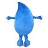 2019 Hoge kwaliteit Hot Volwassen Blue Water-Drop Mascotte Kostuums Fancy Dress Cartoon Kostuums Gratis Verzending