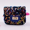 Baby Girls Sequin Messenger Bag PU wallet Cartoon Cute Kids Shoulder Bags Boutique Coin Purse 5 colors designer handbag