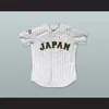 Shohei Ohtani tröja herr 16 Japan Samurai vit kritrandiga baseballtröjor storlek S-XXXL
