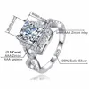 Verschickt Silberzertifikat Fein Schmuck Original 925 Silber Ring Top 8 6mm 2 5ct CZ Zirkon Eheringe Geschenk für Frauen KPR065190W