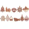 6 11 Pcs / Set Mini Gingerbread Man Natal que pendura Fontes do partido Decor Ornaments cervos Boneco Chrismas Árvore Decoração Pingente Ano Novo