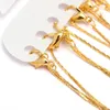 12шт/набор 1 мм металлическая цепь колье ожерелья лобстера застежка 42 см простая ожерелье DIY Ювелирные изделия из розового золота серебра Rhodium Color234S