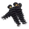 Indian Human Hair Deep Wave Curly Two Bundles WIth 5X5 Lace Closures Free Three Middle Part 3 PCS 16-30inch
