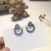 스터드 로즈 귀걸이 쥬얼리 꽃 귀걸이 여성을위한 웨딩 약혼 패션 크리스마스 파티 선물 86941