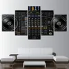 Imagem modular decoração de casa pinturas em tela moderna 5 peças música dj console instrumento misturador cartaz para sala estar parede art263t