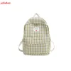 Neue Plaid Leinwand Frauen Rucksack Koreanische Hochschule Stil Schultaschen Für Jugendliche Weibliche Reise Rucksäcke Mädchen Mochilas