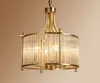 Modern Copper Chandelier Wrought LED Chandeliers Lighting Fixtures LED Hanging Lamp With Glass Shade For Living Room MYY