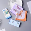 Classic Hanky Soft Floral Handkerchiefs Cotton Printing Hand Towel Crescent Edge Women Pockets Square Handkerchief Wedding Gifts 30*30cm