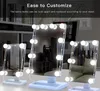 Luce per specchio Hollywood Specchio per trucco Kit lampadine a LED Porta di ricarica USB Specchi per trucco illuminati cosmetici Lampadina Luminosità regolabile