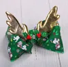 Jojo Siwa Christmas Elk 8 inches Gold Stamped Printed Bowknot Hairpin The Chirsrmas Gift for Kids1620216
