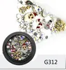 8 styles Christmas Rhinestone Manicure Jewelry Decals Set Santa Snowflake Multicolor 3D Nail Drill Nail Art Decorations