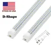 8FT T8 LED Light 4FT 6FT 8FT D Kształcie w kształcie litery V LED LED LED Drzwi Oświetlenie Zamrażarka Double Row Shop Lights Opiekun