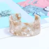 Fashion- acetate plate leopard ring opening acrylic amber jewelry resin hand ornament