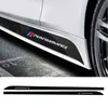 Bilstyling bildörrremsor klistermärke för BMW M Performance för BMW Motorsport Black Carbon Fiber Decals 3D 5D Exterior Dekoration