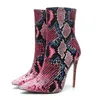 Горячая продажа-высокое качество люкс Женская обувь Мода Роскошные дизайнерские Женская Обувь Сапоги Superstars Sexy Snake Boots ботинки платья женщин