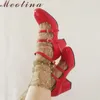 Meotina 봄 2020 신발 여성 메리 제인 두꺼운 하이힐 버클 펌프 파티 신발 라운드 발가락 숙녀 블랙 레드 크기 34-39