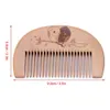 Wooden Hair Comb Natural Hairbrush Peach Wood Hair Brush Beard Pocket Combs Brushes Styling Tool