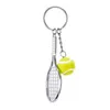 Mini tennis söt nyckelring väska charm hängande boll ornament kvinnor män barn nyckel ring sport fans souvenir födelsedag present hela9577963