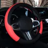 Capa de volante de carro Cobertura automática capa de volante antiderrapante 37/38 cm tamanho universal multi-cor gravando couro carro-estilo
