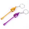 Flerfärgad rökrör Mini Keychain Mushroom Styles Röker Tillbehör Ultimat rör Mini Aluminium Metall Keychain Rökning Rör