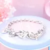 Bracciale classico personalizzato a forma di cuore designer di lusso temperamento in argento sterling 925 con scatola adatta per braccialetto da donna2467004