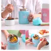 UNIBRIRT MINI Cute Food Thermos Cup Z Folding Spoon Flask Steched Bento Podgrzewany Pojemnik na żywność Izolowane pudełko na lunch dla dzieci C18112301