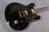 Custom 80th Anniversary BBKing Lucille Matte Black Hollow Jazz Chitarra elettrica Doppia uscita Interruttore a 5 velocità Hardware oro9117419