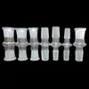 10 Estilos Opção Adaptador de tubos de água de vidro 14,4 18,8 14mm 18mm Conversor fêmea para macho adaptadores de juntas de vidro para plataformas de petróleo Bong de vidro Acessórios para fumar