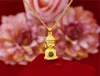 Gold shop nano-micro-sculpté petite statue de bouddha pendentif Vietnam sable pur cuivre plaqué or 24 carats solide bouddha pendentif