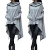 Kvinna Coat Long Hoodie Fleece Loose Tunic Top Womens Pullover Hooded Sweatshirt Oversized1