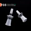 Glass adapter żeńska samca 10 mm 14 mm 18 mm bong dla hakahs platformy olejne Bongs ZJ558