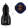 Dual USB Fast Charging Adapter 12V 3.1A 2.4A QC3.0 fast charge 6A Qualcomm Quick Charge car charger for samsung HUAWEI
