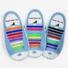 16PCS V-Tie Creative Design Unisex Fashion Design Atletisk Running No Tie Shoe Lace Elastic Lazy Silicone Shoelaces Alla Sneakers