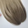 Anpassad Highlight Brown till Honey Blonde Color Mono spets med PU runt mänskliga hår toppar för tunnare hår kvinnor88985245632502