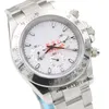 Mens Watch All Subdials Work Quality Factory 40mm Automatic Mechanical Movement Sapphire Glass Mens White dial Watches