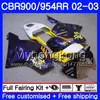 Bodys For HONDA CBR900RR CBR 954 RR CBR954RR 02 03 CBR900 RR 280HM.56 CBR 900RR CBR954 RR CBR 954RR 2002 2003 Kit carena CAMEL Viola caldo