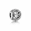 Presente de Natal S925 Sterling Prata Alfabeto Carta Inicial Pulseira Vintage Charm Beads Ajuste para Pulseira Pandora Europeia Encantos de Bead DIY