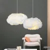 Moderne Flottant Nuage Led Lustre Éclairage Blanc Coton Salon Led Lustres Lampe Salle À Manger Suspendus Luminaires