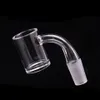 Accessoires pour fumeurs Quartz Banger 25 mm bord biseauté 4 mm d'épaisseur clou femelle mâle 45 seau à 90 degrés clous sans dôme 10 mm 14 mm 18 mm