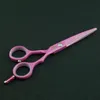 5.5 calowy Pinking Kit Nożyczki Różowe Nożyce do włosów Przerzedzenie Nożyce Fryzjerskie Kit Japoński Stylisty Stylista Nożyce Różowe Hair Salon Narzędzia