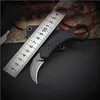 Liten taktisk Karambit Claw Knife 440c Black Stone Wash Blade G10 Handtag med KYDEX