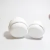 5 10 20 30 Pot en plastique blanc champignon de 50 ml avec couvercles argentés et doublures intérieures Récipients vides de lotion de voyage pour huiles de gommage au sucre