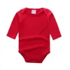 Baby romper hela billiga baby jumpsuits 100 bomull baby pojke flickor jumpsuits spädbarn onesies långärmad rund krage 024m8580266