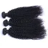 Kinky Curly Bundles 3/4 PCS Non Remy Brazilian Human Hair Weave 8-26 Inch Natural Color Extensions